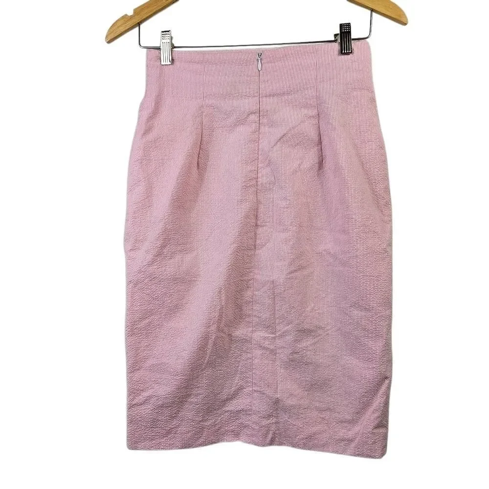 Spitalnick & Co. Pink Textured Zip Skirt Pencil Skirt Size 8